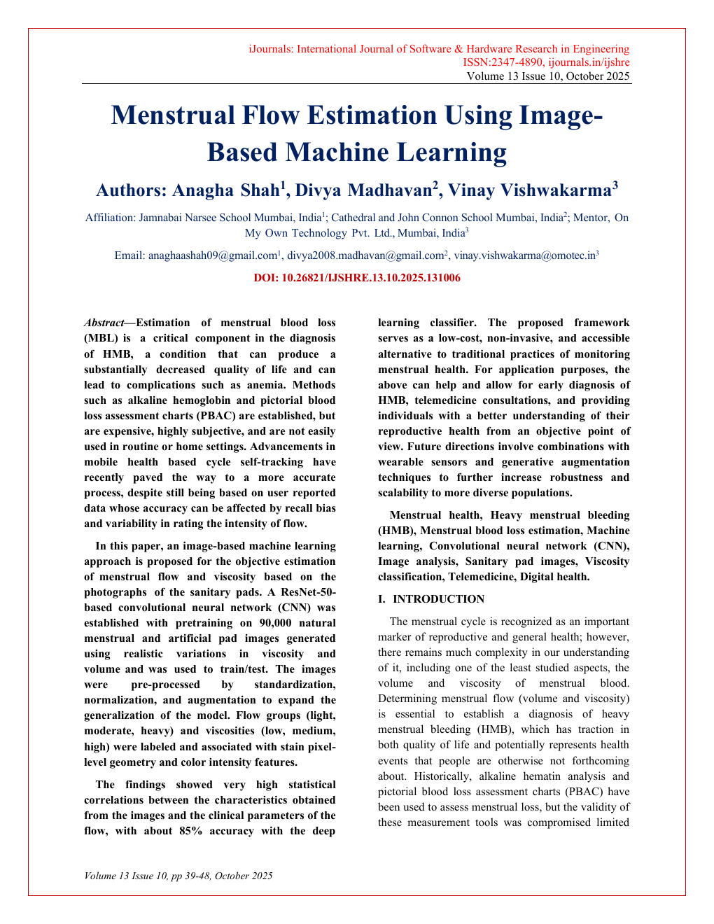 First page of the published TechFlow paper